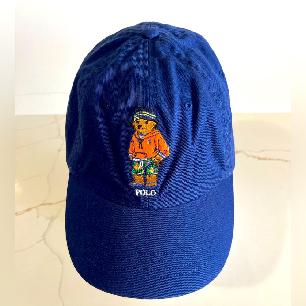 Vintage polo Ralph Lauren bear hat snowbeach USA p-wing  graphic